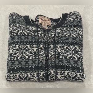 Vintage Woolrich Fairisle Cardigan with Metal Toggles